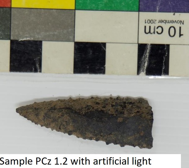 7,040 years old projectile tip from the Peñas de la Cruz site